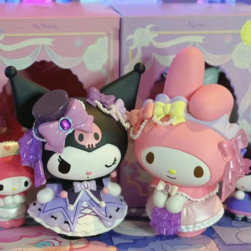 

15cm Sanrio Rose Flower Festival Figure Cartoon Character Kuromi My Melody Figurine Model Desktop Ornament Girl Cartoon Gift