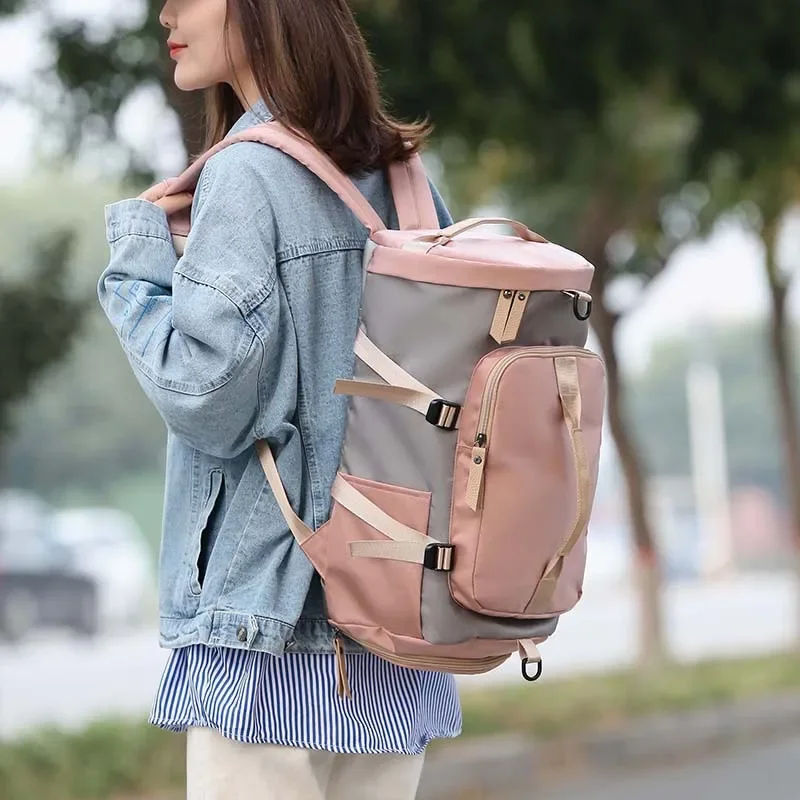 Mochilas de bagagem de mão bolsas malas e sacos de viagem rosa quente crossbody sacos de ombro saco de ginásio ao ar livre