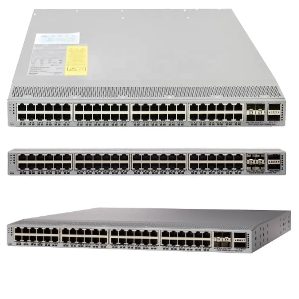 Brand New Nexu 9300 Series N9K-C9348GC-FXP Switch with 48p 100M/1G BASE-T 4p 1/10/25G SFP28 2p 40G/100G QSFP28 POE SNMP Function