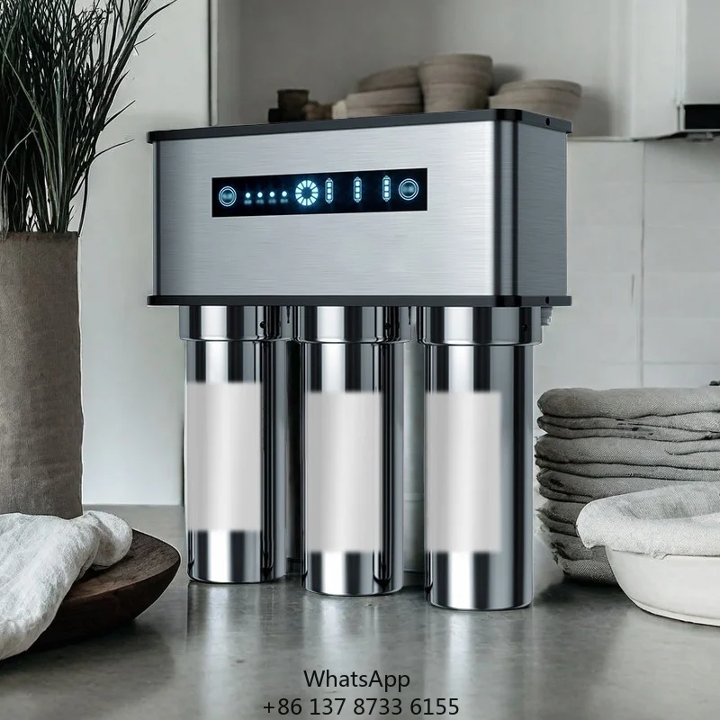 CE ROHS Tankless 600GPD 3 Stage Stainless Steel RO Purifier Countertop Wall Mount Sink Reverse Osmosis Filter Household