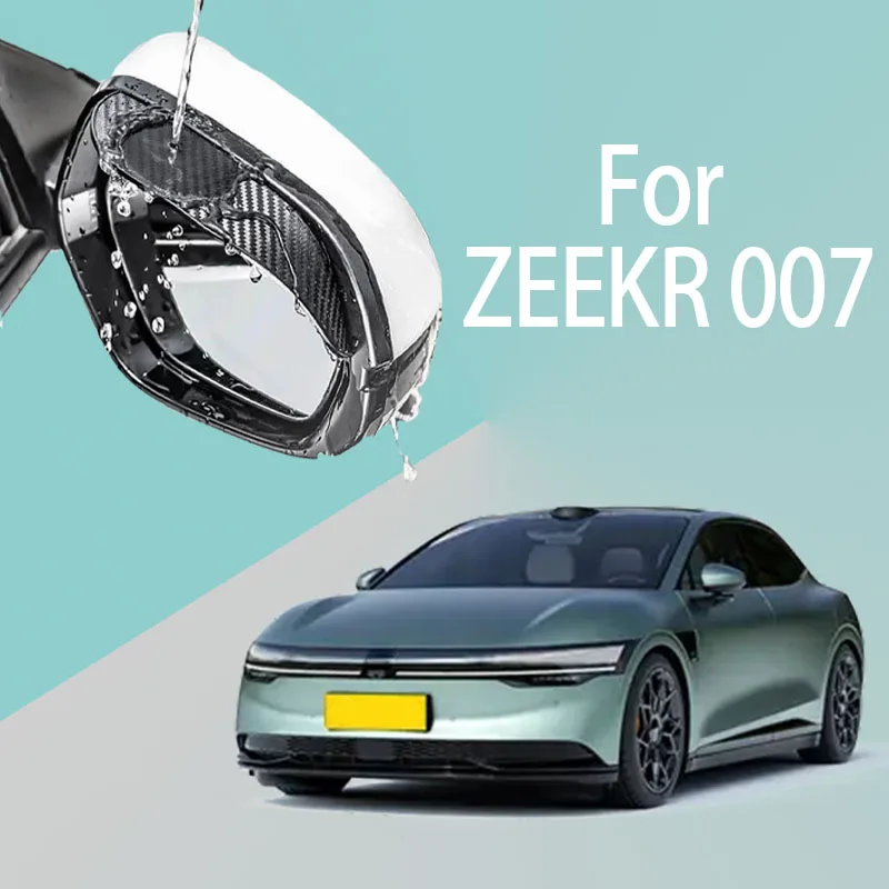 

For ZEEKR 007 car rearview mirror rain brow thickened carbon fiber texture rearview mirror rain brow