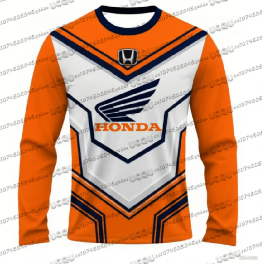 

Honda Men's Long Sleeved Collar Sports And Leisure Clothing With Anti Wrinkle Features, Suitable For Mountaineering, Cycling, an