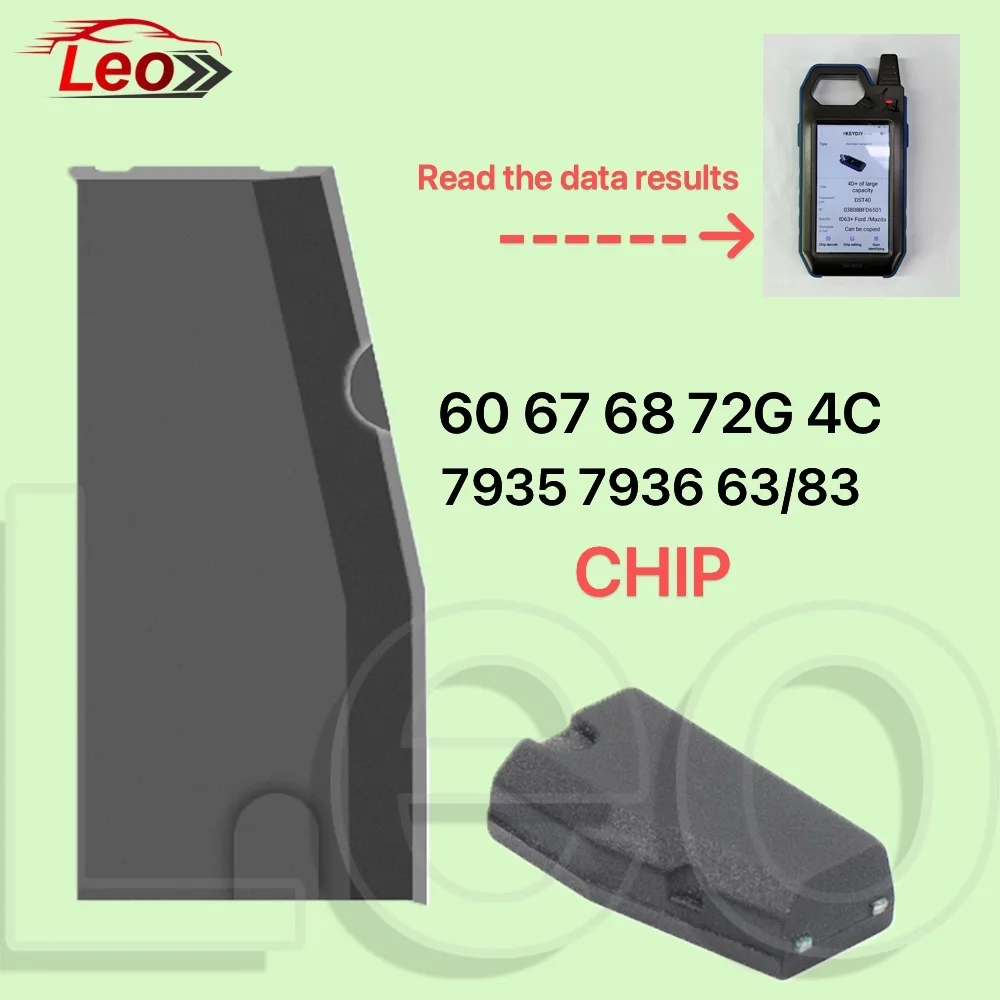 Leo Car Key Chip ID67 ID68 ID60 ID72G ID4C PCF7935 PCF7936 ID63/ID83 Chip Transponde Car Remote Key Fob Chip