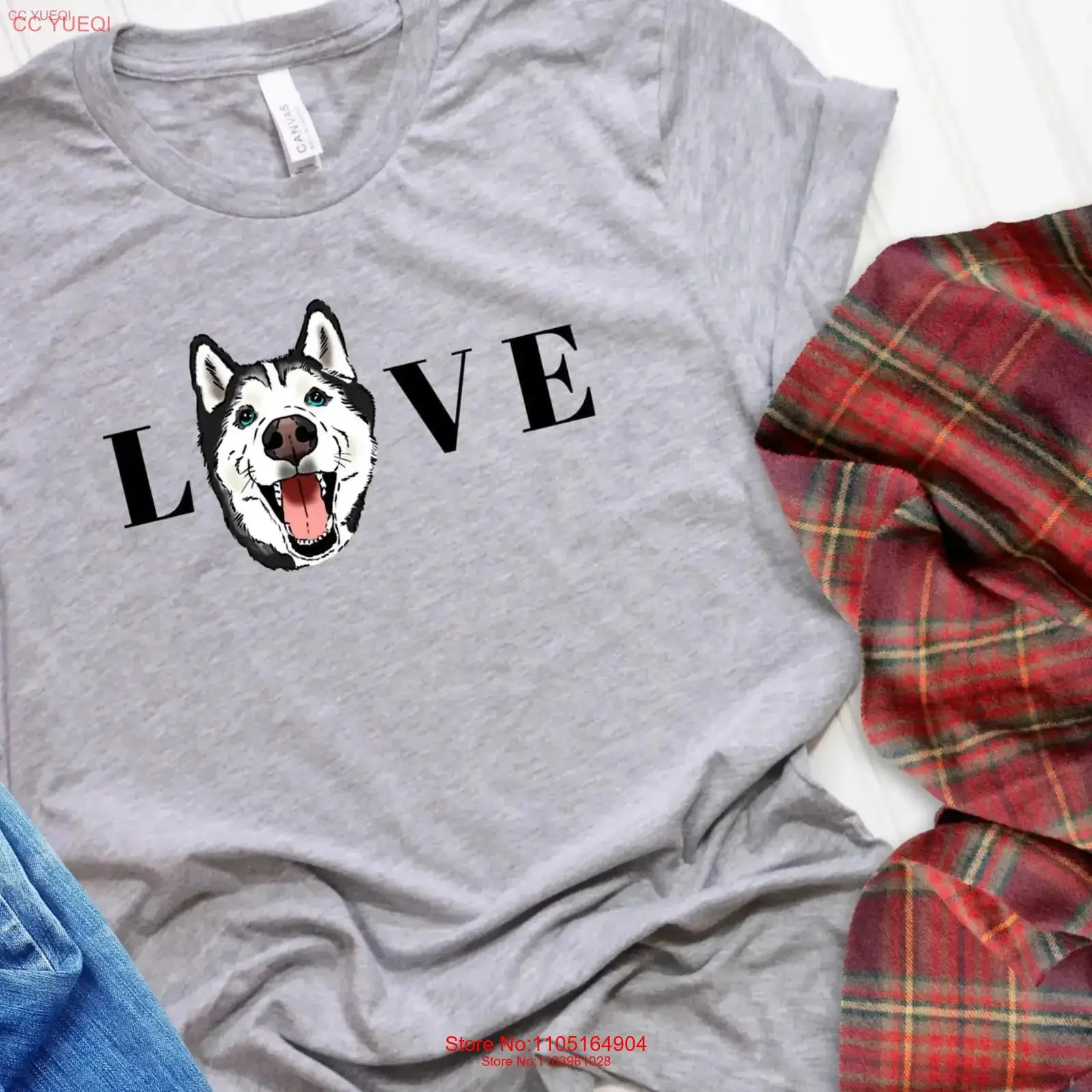 

Husky Lover T Shirt Mom Dad for Cute Drawing vintage Washed Breathable fashion homme Top For Everyday Wear Versatile Slightly