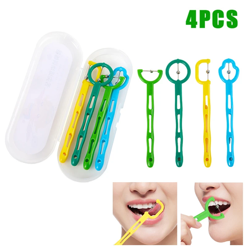 

4Pcs/Box Children Tongue Tip Exerciser Mouth Tongue Tip Trainer Tongue Muscle Rehabilitation Oral Trainer Talk Tool