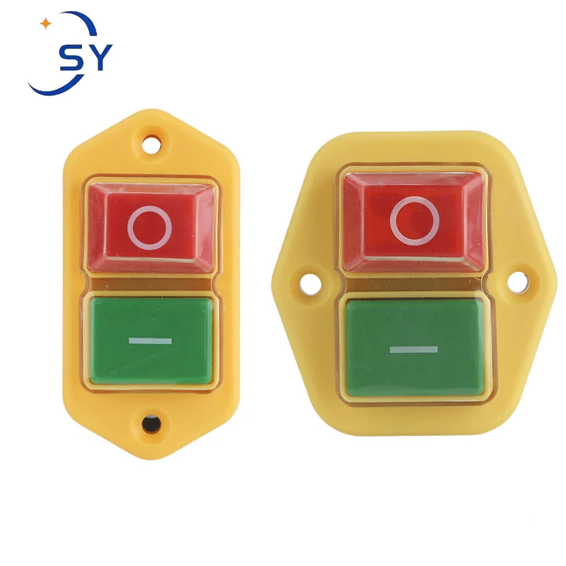 Electromagnetic Switch YH02-A Diamond-Shaped AC220V 16A Electromagnetic Start Button Machine Tool Accessories 4PIN 5PIN