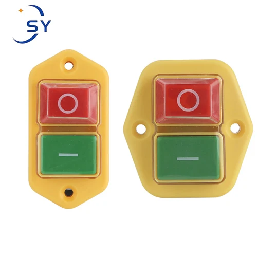 Imagen 2 del producto Interruptor electromagnético YH02-A en forma de diamante AC220V 16A botón de arranque electromagnético accesorios de máquina herramienta 4PIN 5PIN