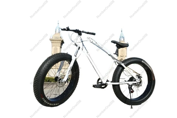 

Snowbike 4,0–24/26-дюймовый горный и пляжный велосипед с широкими шинами, регулируемой скоростью, амортизацией