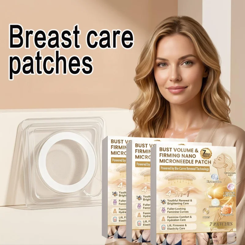 Bust Volume Firming Nano Microneedle Patch With Copper Peptide Exosome Boost  Lift Elasticity Brightening Breast Care Patch