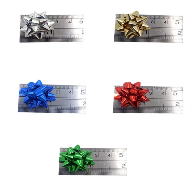 50PCS Small Star Bows for Present Wrapping Multi Colors Christmas Ribbon Bows for Parties Birthdays Wedding Holidays