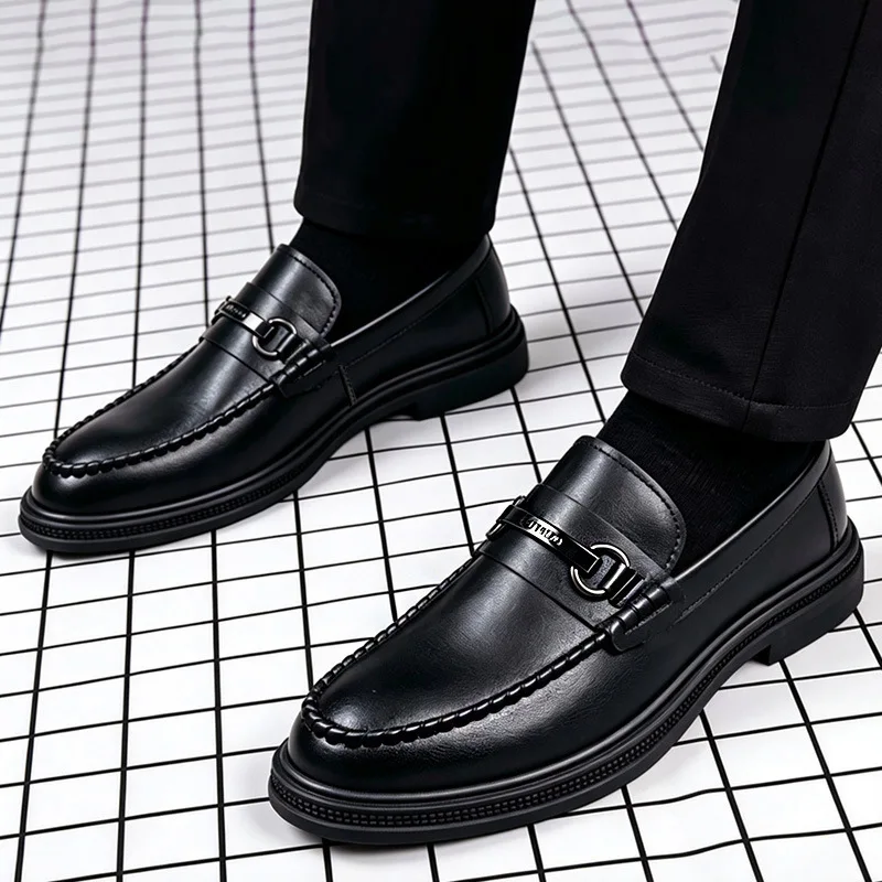 Spring Spring Autumn Breathable Men's Single Shoes Business Leisure Height Increasing Small Leather Shoes Waterproof work chef shoes - Aliexpress Deal