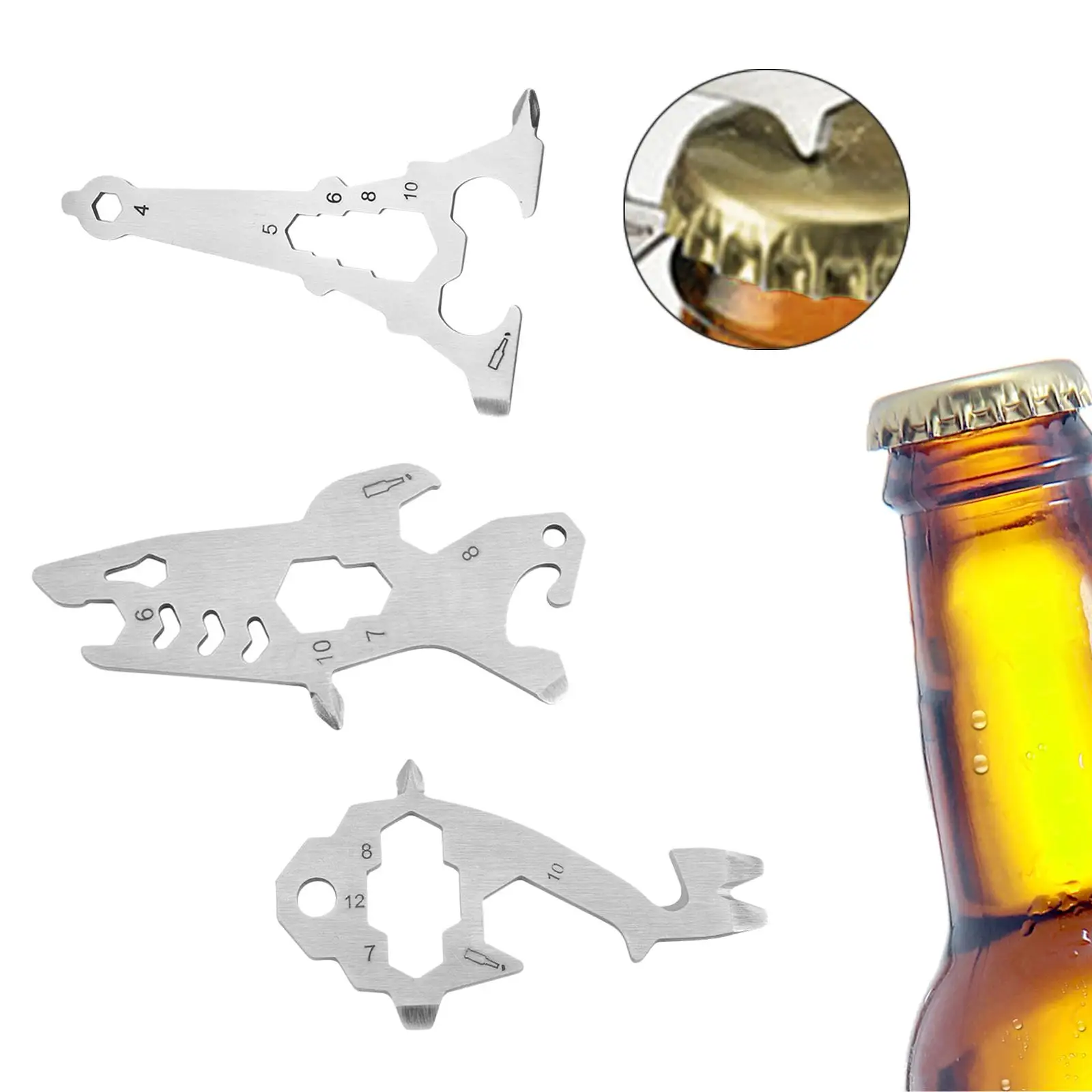 Customizable Beer Bottles Opener Card Shaped Metal Opener Portable Multitool for Kitchen Bar Home Picnic Hotel Bartender Farm