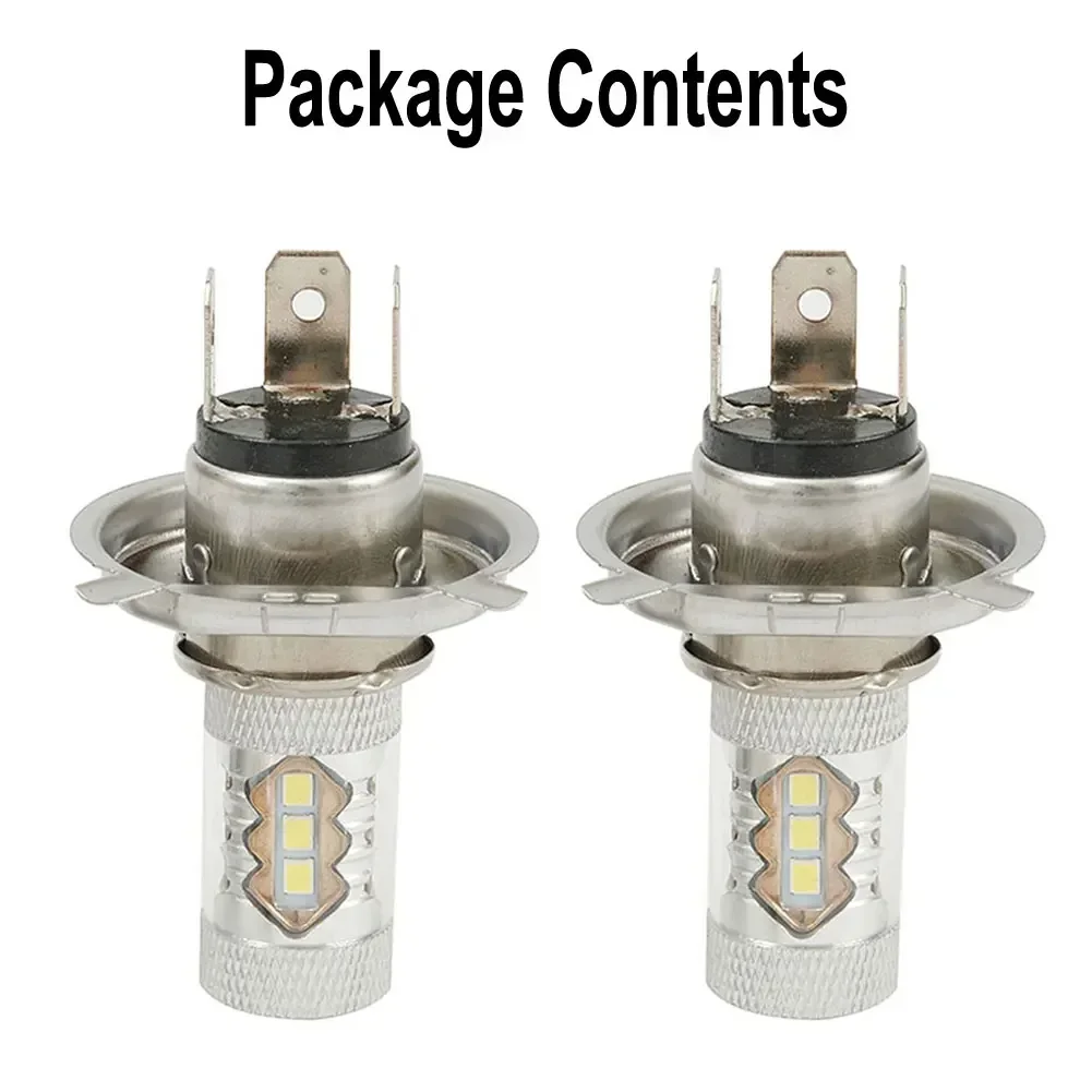 Headlight LED Fog Light Bulbs DRL 800lm/pc White H4 9003 HB2 1500LM Beam Aluminum alloy Sliver 2Pcs 2 Sale Hot