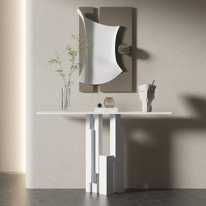 طاولات وحدة التحكم الفاخرة طاولة وحدة التحكم الإبداعية الحديثة الجمالية الحد الأدنى Muebles De Pasillo Estrechos أثاث غرفة المعيشة
