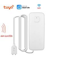 Tuya WiFi Smart Water Leak Sensor Water Overflow Level Detector Security Sound Alarm System Flood Leakage Sensor Remote Monitor