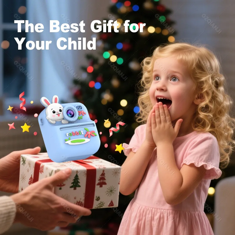 طابعة حرارية صغيرة 58 مللي متر Kis كاميرا رقمية HD1080P طباعة فورية صور آلة تسجيل الفيديو 32G SDCard للأطفال هدايا #6