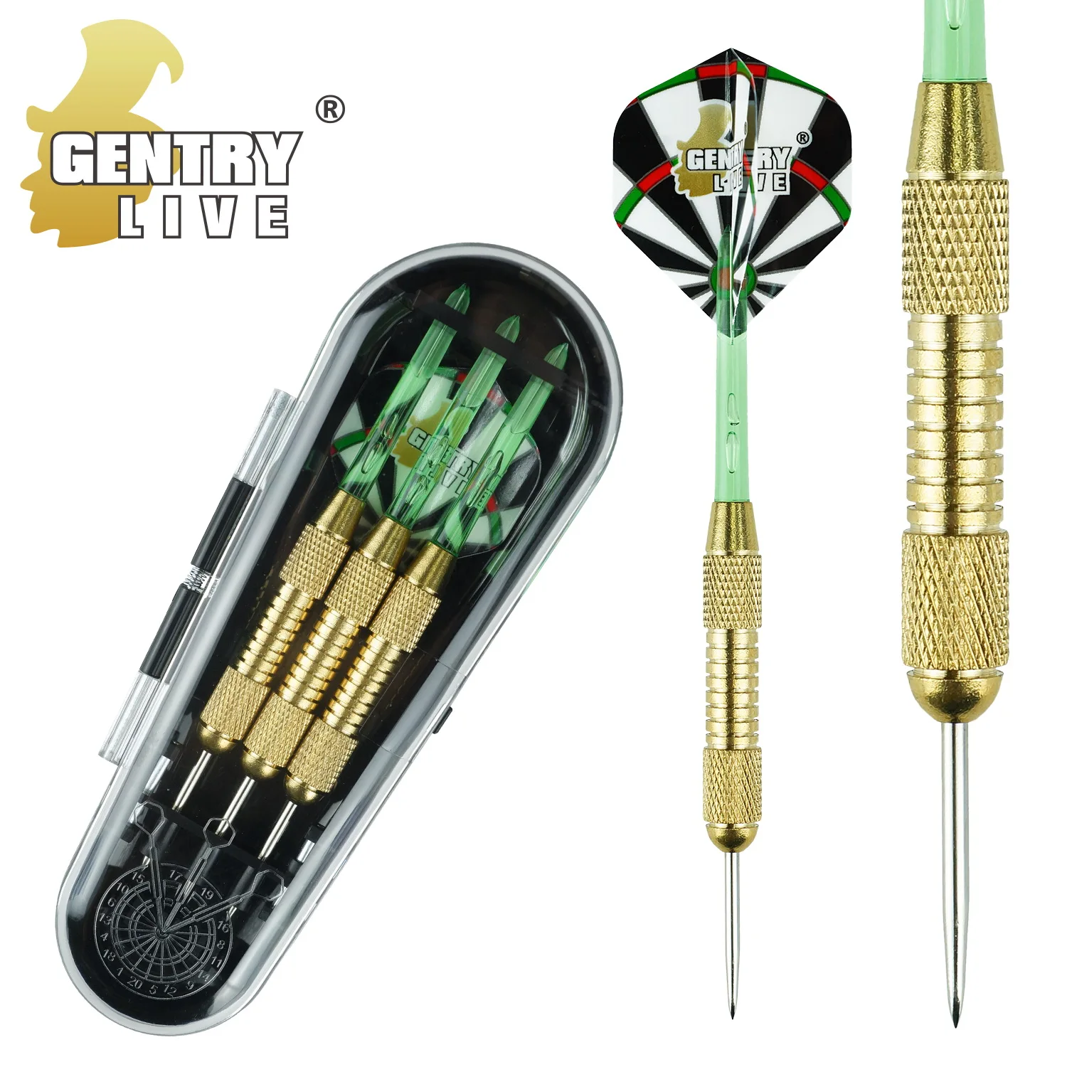 

GENTRY LIVE Hard Darts 80% Tungsten 23g Professional Darts Needle Three Pack Entry Level Indoor Darts