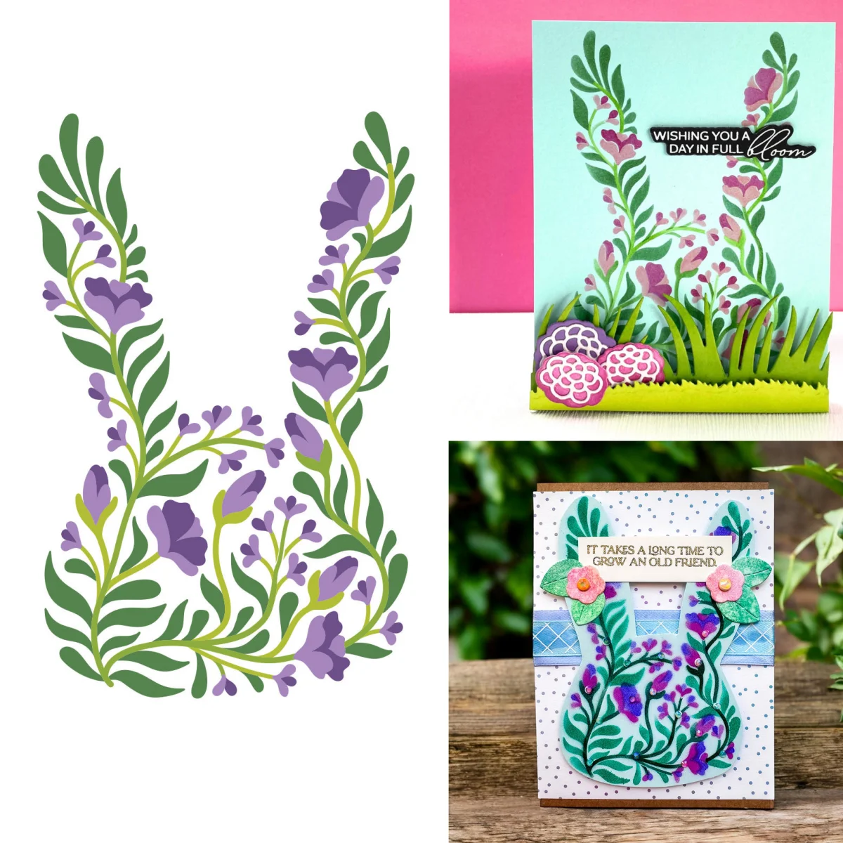 

Botanical Bunny Ink to Petal Leaves Metal Cutting Dies Clear Stamps Stencil Hot Foil for DIY Scrapbook February 2026 New