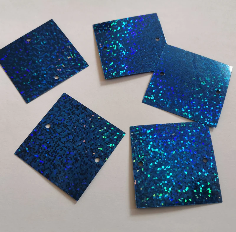 500g 50mm Diameter Bulk Sequins PVC Laser Square Glitter DIY Clothing Accessories Decoration supplies