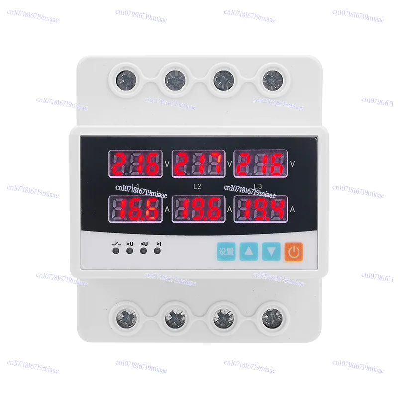 Three-phase Six-display Undervoltage Protector 220V Dual Power Supply ATS Conversion Intelligent Switch Protector