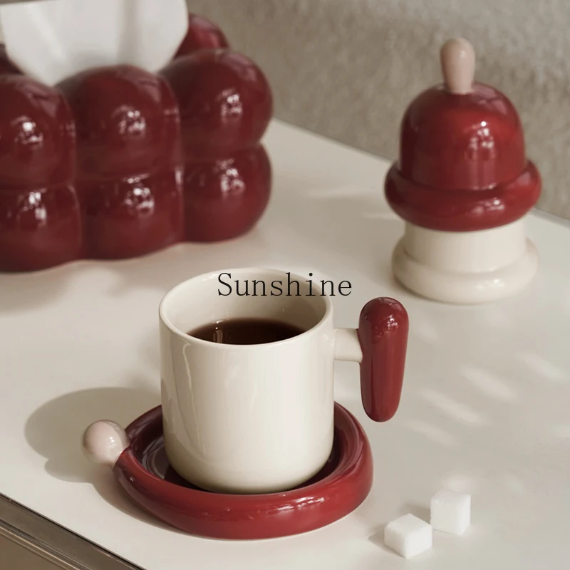 Snow Room Series Ceramic Mark Office High-value Couple Coffee Cup