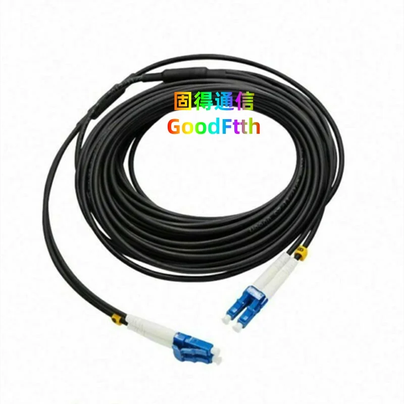 2 Core Armored Tactical Fiber Patch Cord LC-LC UPC SM 2Core Duplex TPU Patchcord 1m-500m Cable GoodFtth