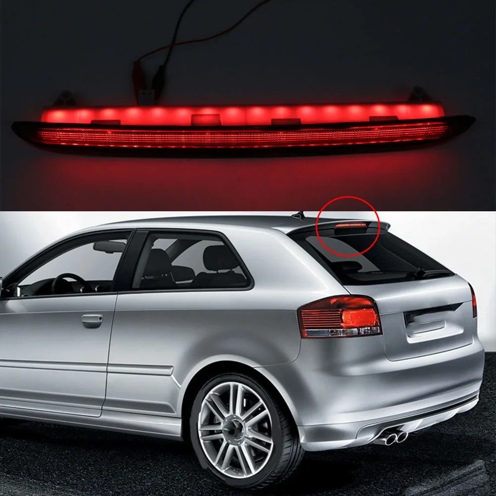 8P4945097A Third Brake Light High Brake Light LED Light for Audi A3 8P Sportback With Tail Door Featuring Spoiler 2004-2013