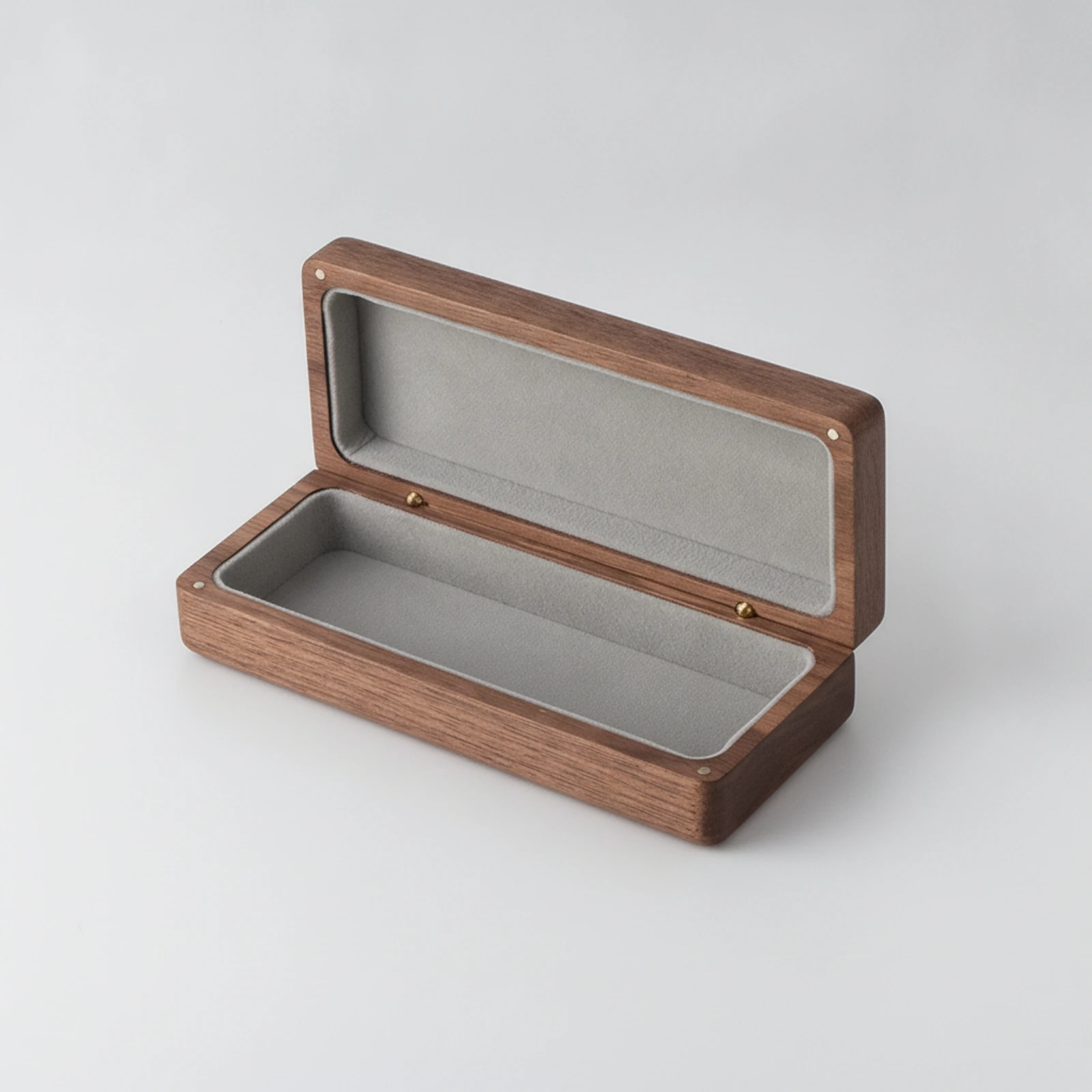 Solid Wood Eyeglasses Case Sturdy Wooden Glasses Case with Hinged Lid Space-Saving Sleek for Bag, Desk