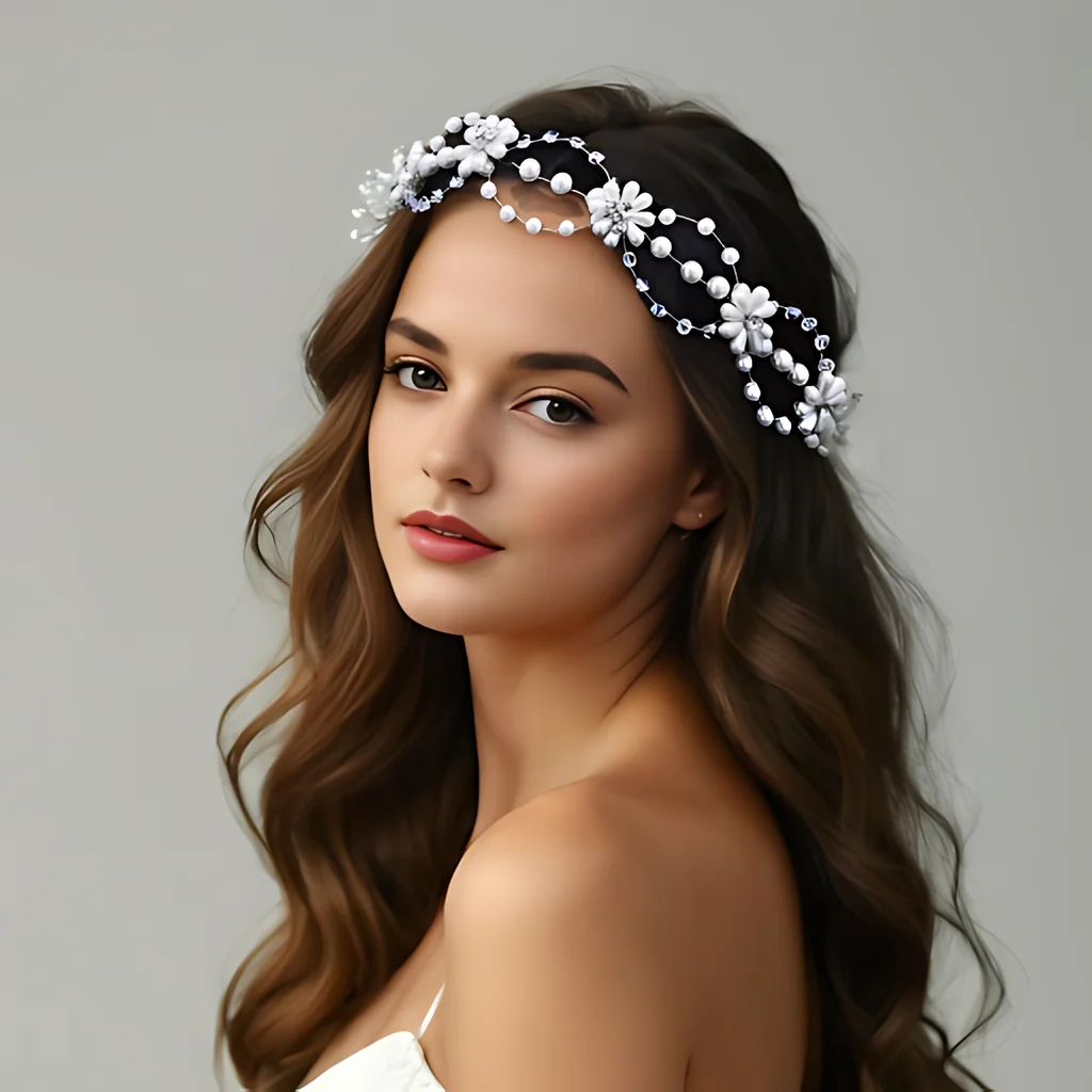 Diadema de boda de cristal para mujer, accesorios nupciales para el cabello, perlas hechas a mano, tocado de flores, diamantes de imitación, decoración del cabello, HP625