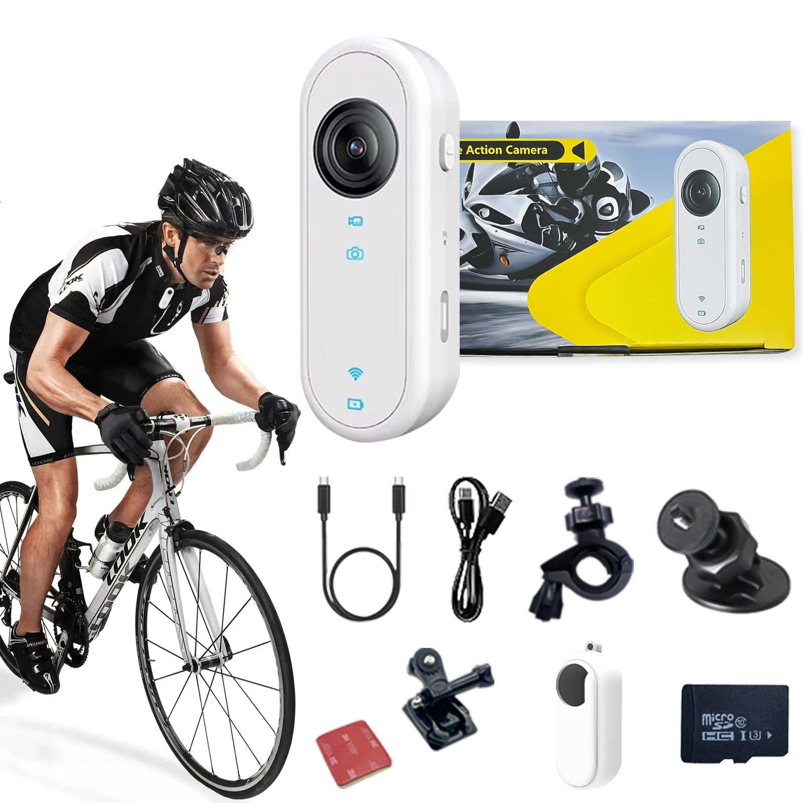 

Thumb Camera 128G 1080P Body Pocket Mini Action Camera Wireless WiFi Outdoor Sport Cam Recording for Cycling Motorcycle