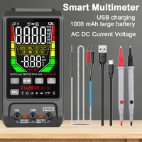 USB Charging Large Screen Smart Multimeters Digital DC AC Current True RMS Auto Electrical Capacitance ohm Temp Multimetro test