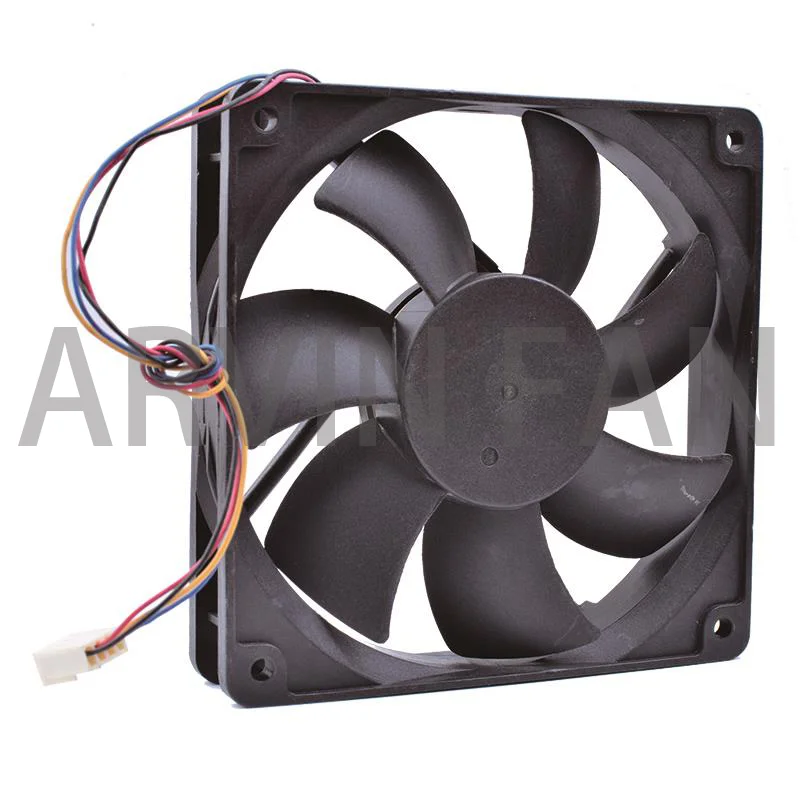 Computador CPU Ventilador de Refrigeração, Rolamento de esferas Duplo, Ventilador DC, 12V, 0.50A, AD1212UB-A73GL, 12cm, 120mm, 12025, Original