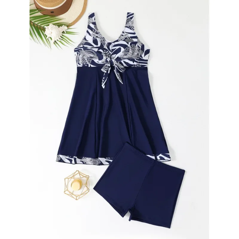 Costume da bagno donna con stampa Tankini Set costume da bagno donna Costumi da bagno sexy in due pezzi Costume da bagno biquini Boxer Tronchi Costumi da bagno a vita alta