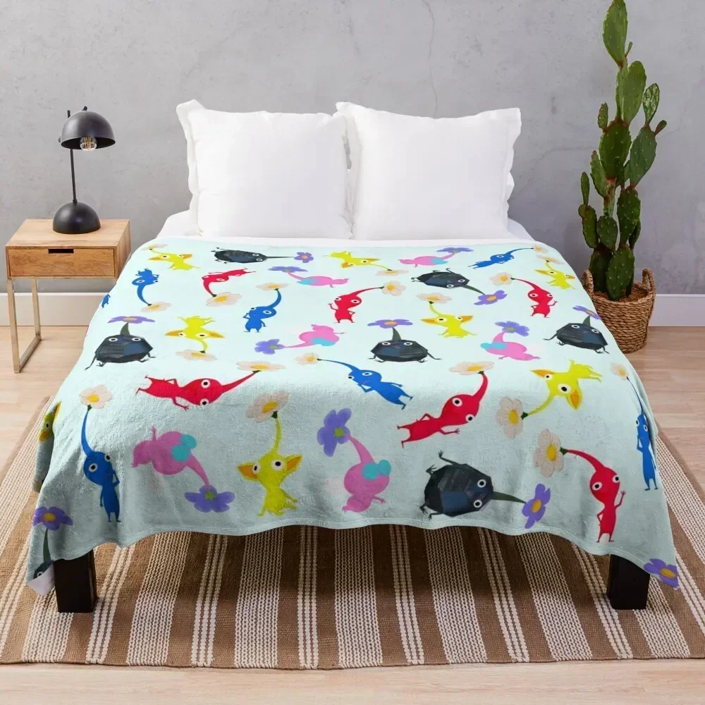 

Pikmin Throw Blanket Retros Polar Camping blankets ands Blankets