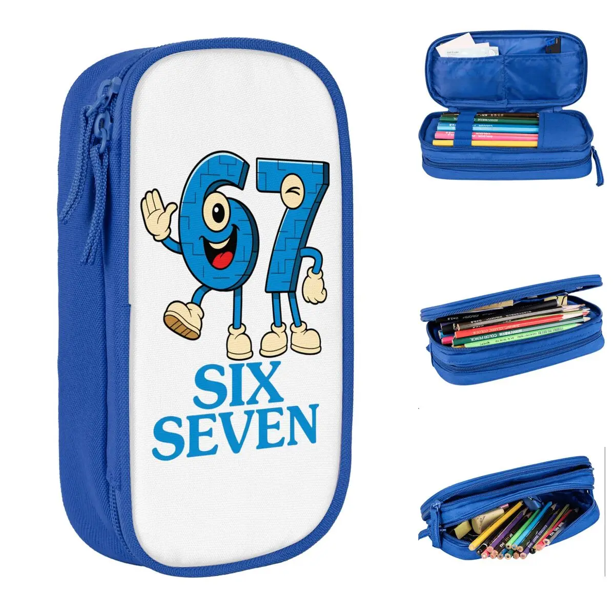 

Bruh Steal A Brainrot 67, пеналы, забавные сумки-карандаши Brainrot Meme, детские большие школьные принадлежности для хранения, пеналы на молнии