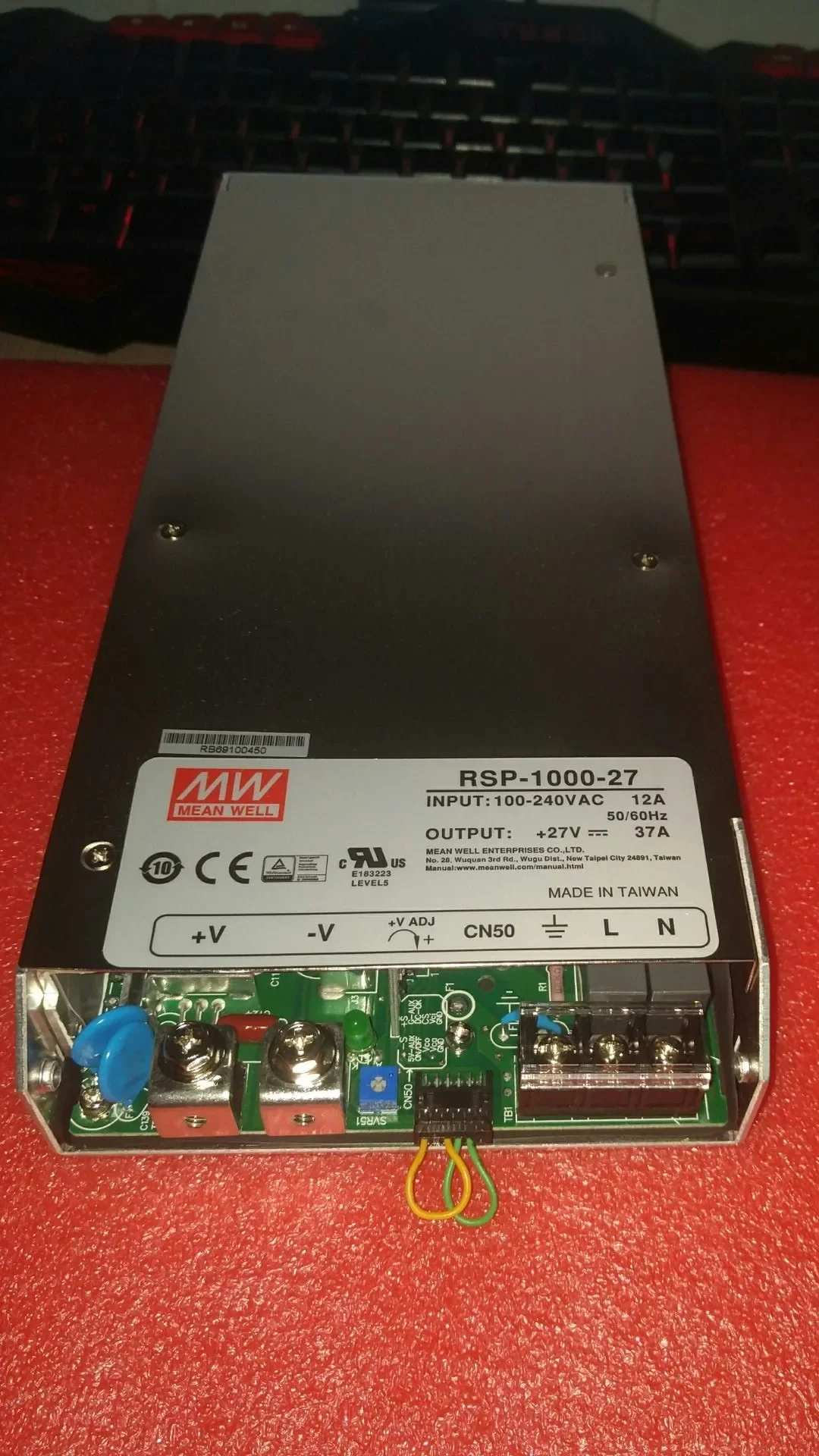 Taiwan Mingwei PFC Adjustable Voltage Parallel Power Supply RSP-1000-27 1000W 27V37A New