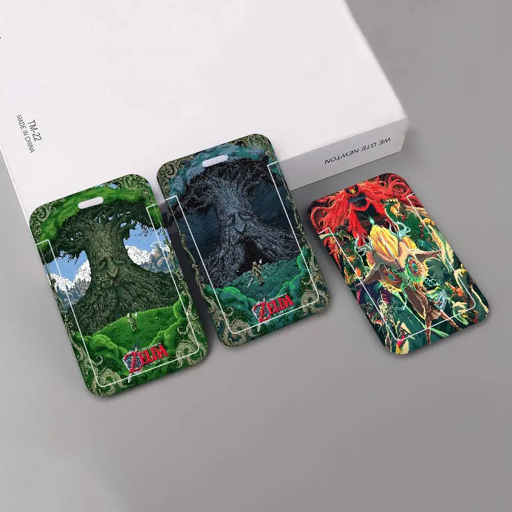 Legend Video Game Z-Zeldas 1Pcs Work Name Card Holders Business Work Card ID Badge Lanyard Holder Men Women ID Business Case