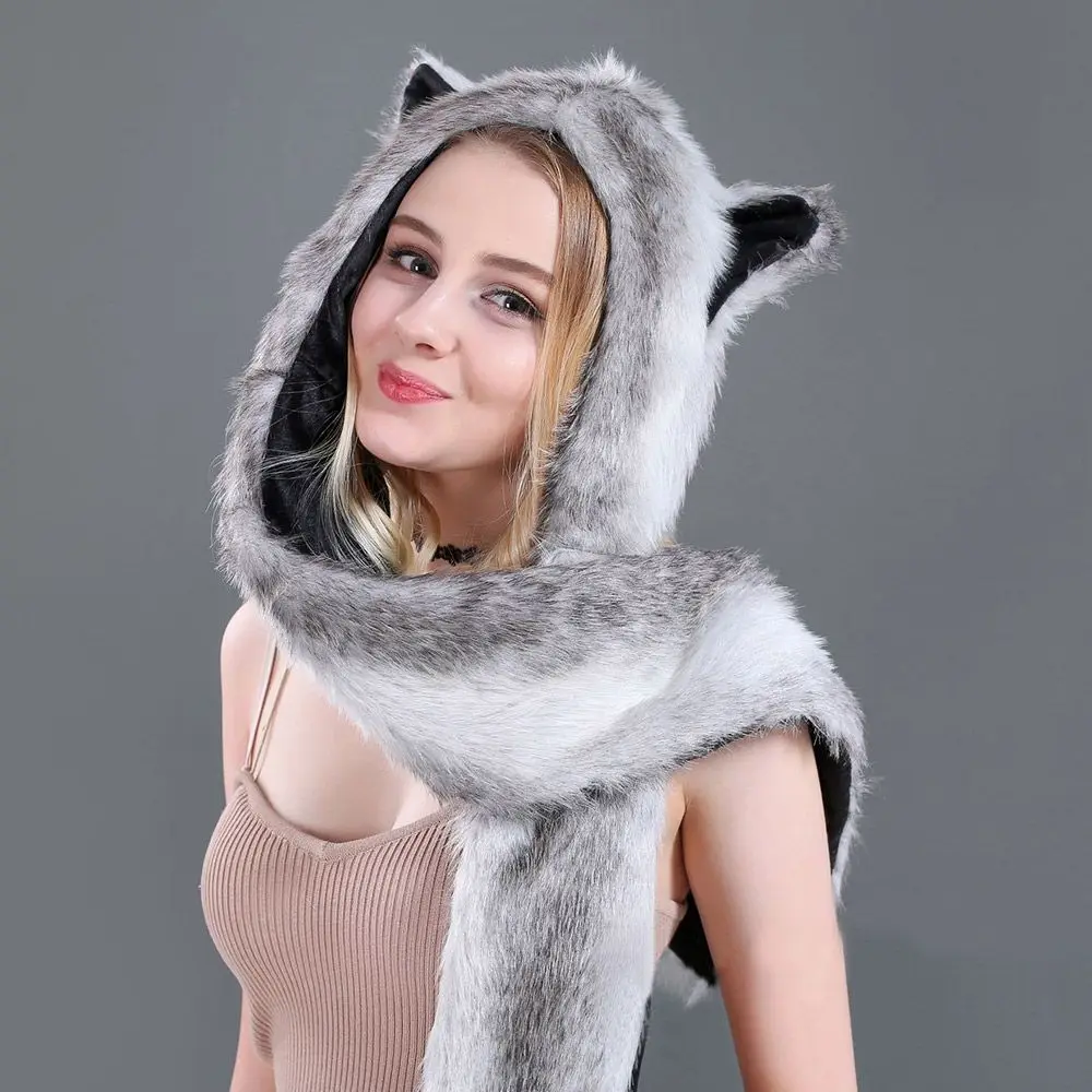 Winter Warm Warm Earmuff Hat 3 in1 Ear Flaps Cap With Scarf Gloves Soft Windproof Hat Scarf Set for Men Women