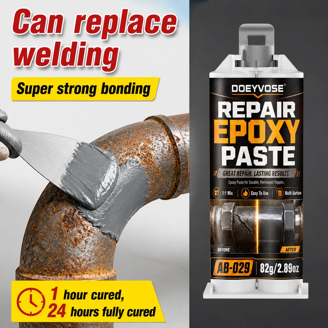 AB Metal Repair Putty 82g, High Strength Epoxy Adhesive for Metal Leakage & Breakage Fix
