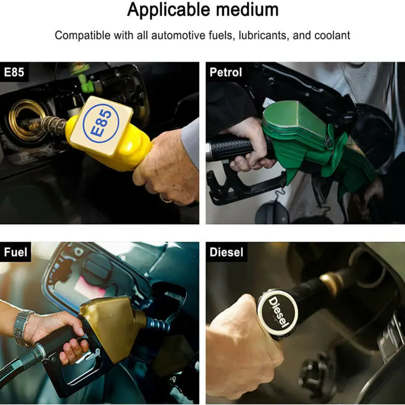 Línea de combustible AN6 Nylon PTFE 30 pies con kit de manguera de accesorios de 10 piezas E85 negro
