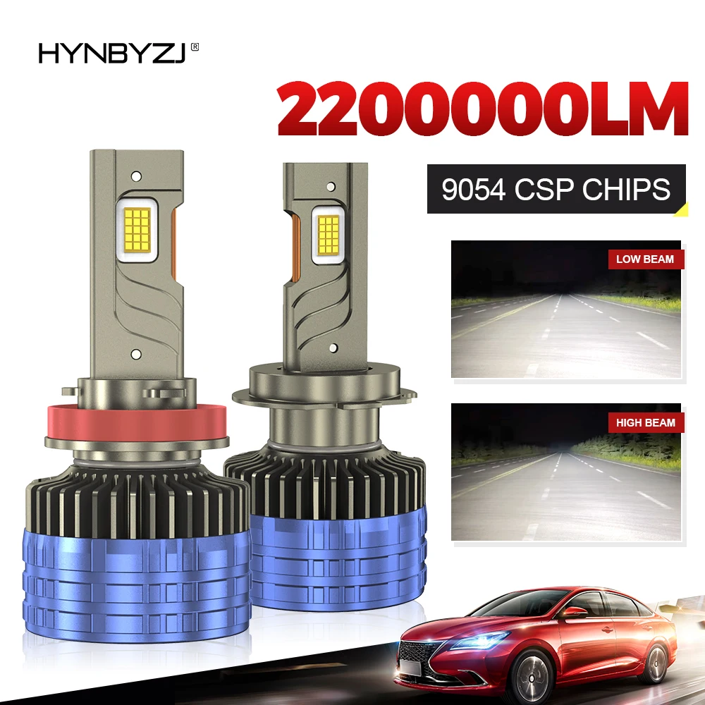 

HYNZYZJ H4 H7 LED Headlight Bulbs Canbus H1 H3 H11 9005 9006 9012 HB3 HB4 HIR2 1800W 2200000LM Car Headlamp Turbo Light 12V 24V