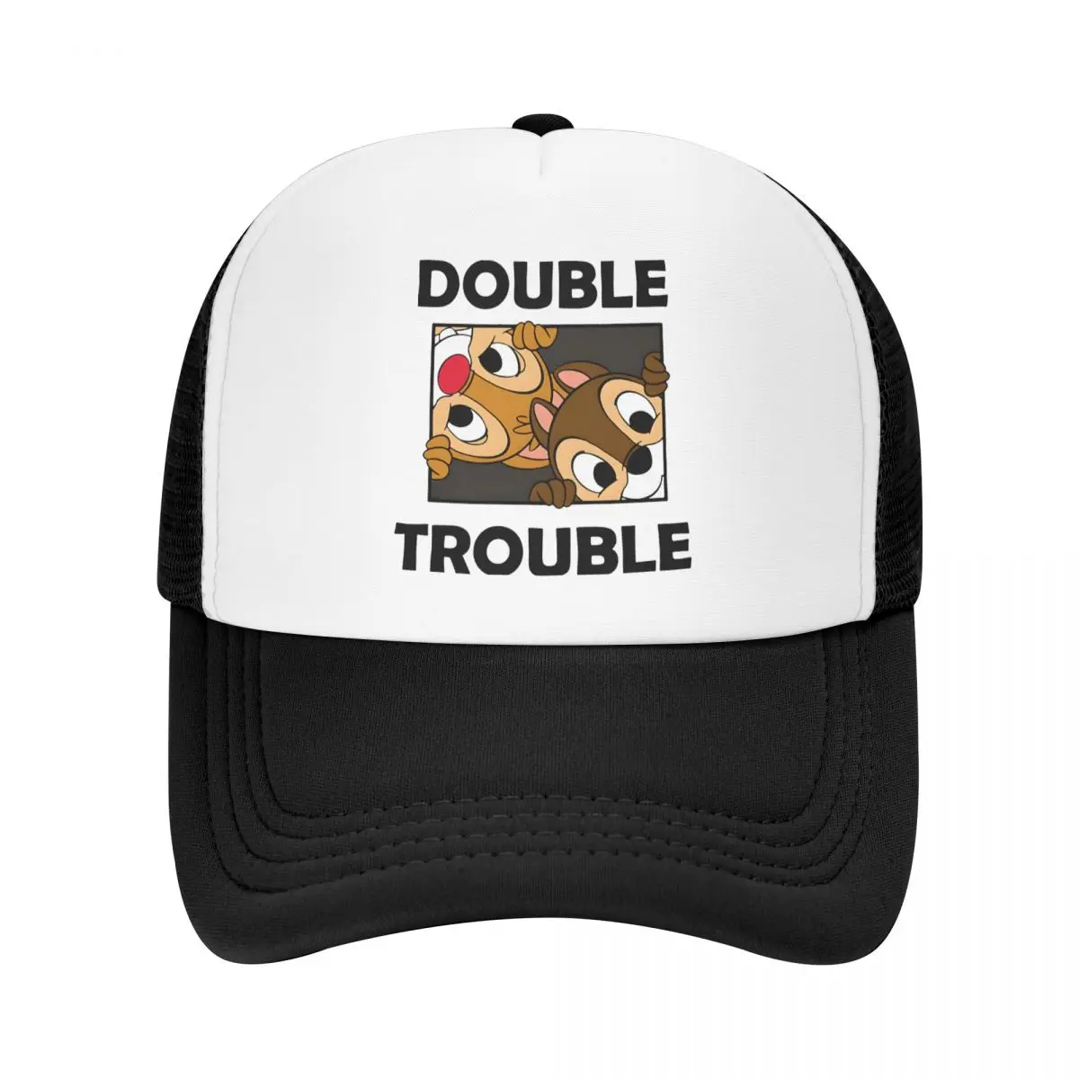 Washed Men's Baseball Cap Double Trouble Trucker Snapback Caps Dad Hat Disney Chip 'n' Dale Golf Hats