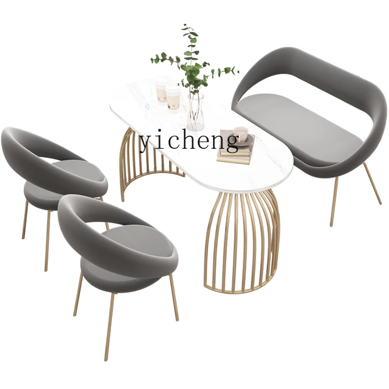 

Стол и стул для магазина молочного чая XL, комбинированный Диванный стул, обеденный настенный стол и стул