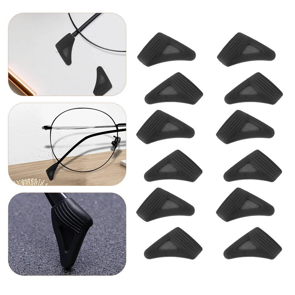 

12Pcs Anti-Slip Ear Grips Silicone Eyeglass Sleeves Glasses Holders for Sports Fitness Running Outdoors Sunglasses Accessories