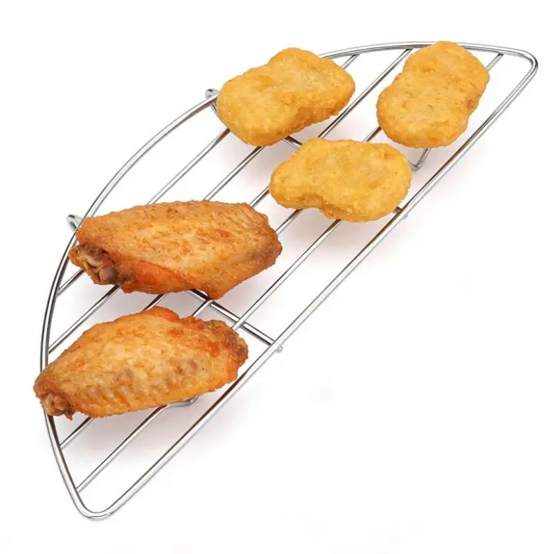 Outdoor Barbecue Net Steam Rack Stainless Steel Camping Barbecue Frying Pan Barbecue Meat Drain Anti Scorching Grill