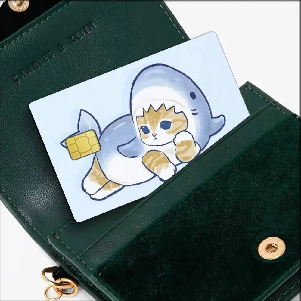 M-Mofusands Cute C-Cat  Waterproof Film Skin Cover Credit Card Stickers Debit Front Bank Bus Pass