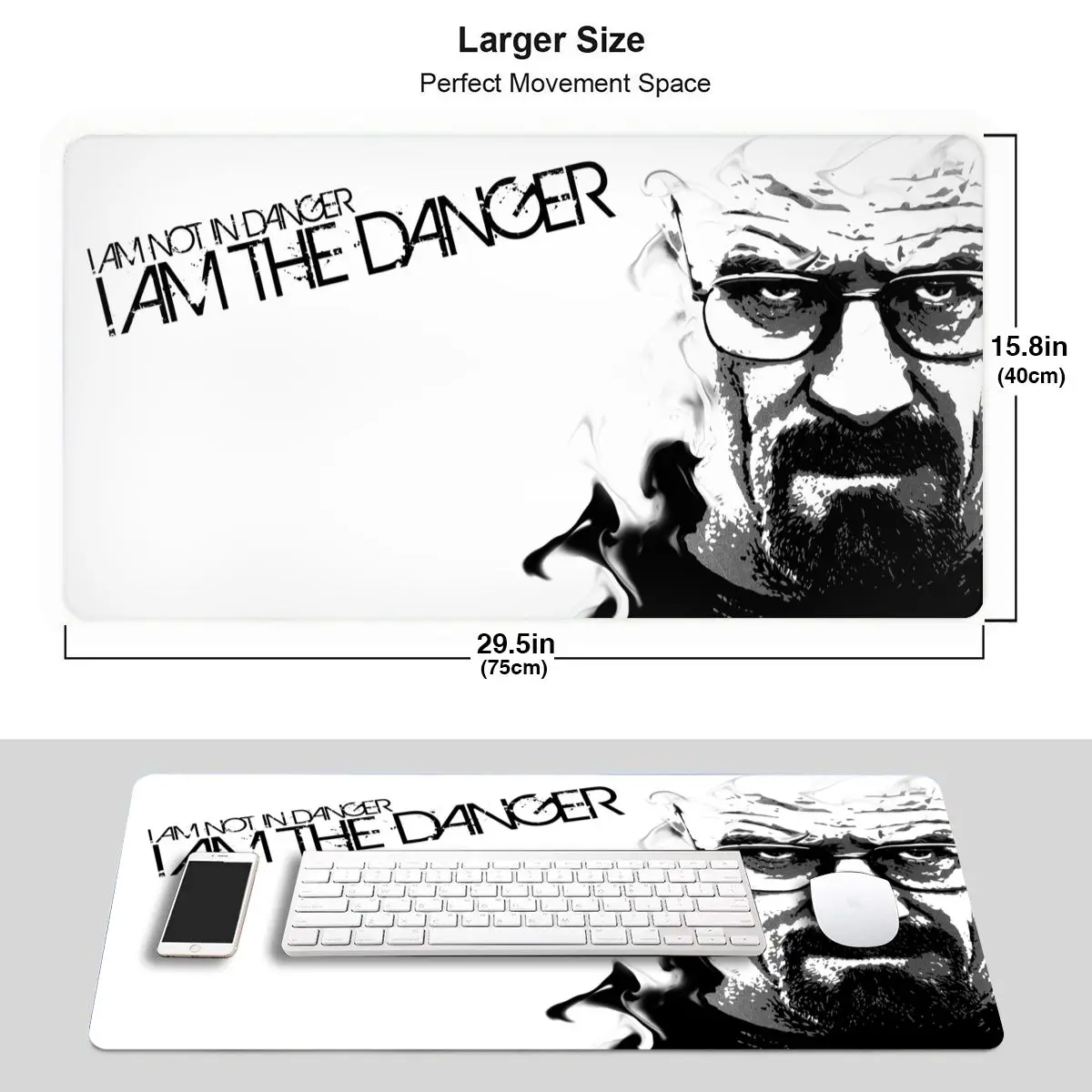 Breaking Bad Walter White Tv Keyboard Desk Mat Mousepad XXL Laptop Rubber Computer Mouse pad