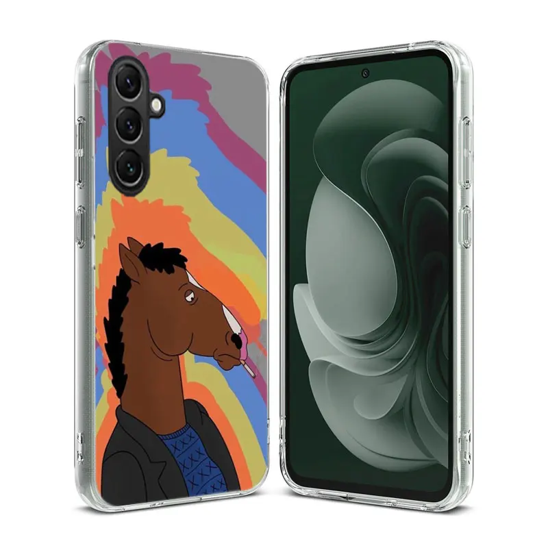 Cartoon B-BoJack Horsemans Clear Phone For Samsung Galaxy A55 A35 A25 A15 A05S A04S A14 A24 A34 A54 A03S A13 A23 A33 A53 A73 A9