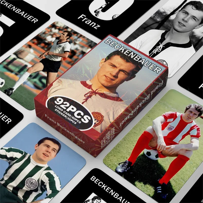 Beckenbauer 92Pcs Polaroid Cards Football Star LOMO Cards Greeting Cards KPOP Merch Collectible Gift Set Trading Boxed Fan