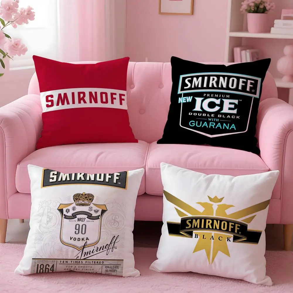 alcohol Smirnoff Cushion Cover Cushion Cover Set 4Pcs 50x50 45x45 40x40 Pillowcase Decorative Sofa Home Decor